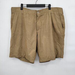 Swiss Tech Comfort Waist Golf Shorts Big Tall Performance Chino 42 Men Brown